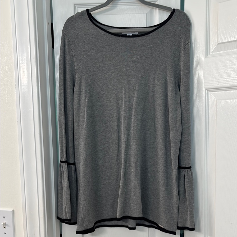 Calvin Klein Gray Women's Top with Black Trim